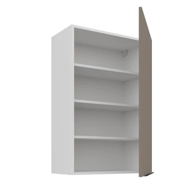 Vysoká horní skříňka LUNARA - šířka 60 cm, tmavě béžová / bílá