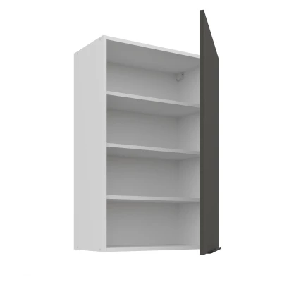 Vysoká horní skříňka LUNARA - šířka 60 cm, grafit / bílá