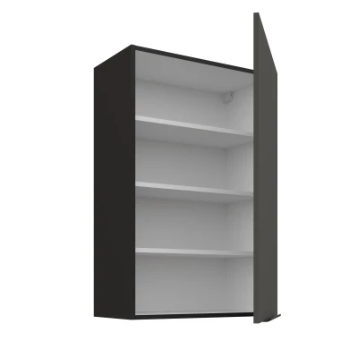 Vysoká horní skříňka LUNARA - šířka 60 cm, grafit / černá