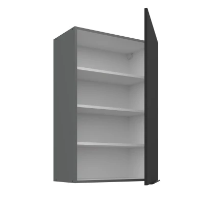 Vysoká horní skříňka LUNARA - šířka 60 cm, černá / antracit