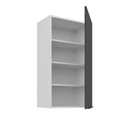 Vysoká horní skříňka LUNARA - šířka 50 cm, grafit / bílá