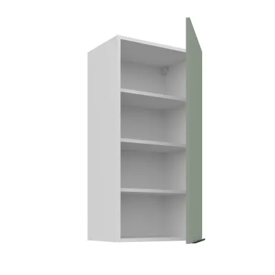 Vysoká horní skříňka LUNARA - šířka 45 cm, zelená / bílá