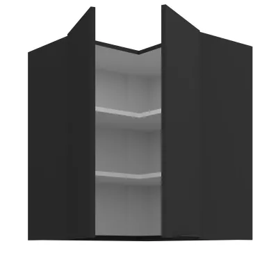 Horní rohová skříňka LUNARA 2 - 60x60 cm, černá