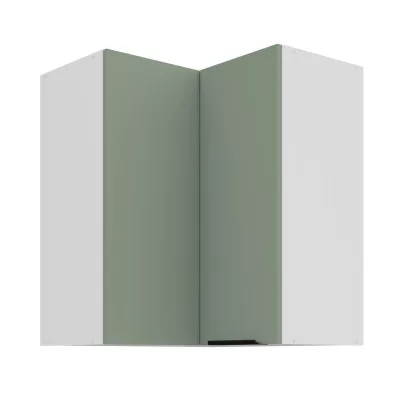 Horní rohová skříňka LUNARA 2 - 60x60 cm, zelená / bílá