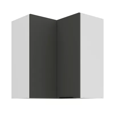 Horní rohová skříňka LUNARA 2 - 60x60 cm, grafit / bílá