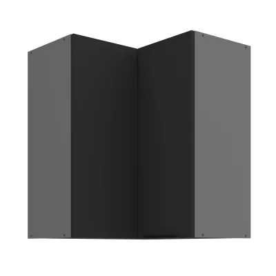 Horní rohová skříňka LUNARA 2 - 60x60 cm, černá / antracit