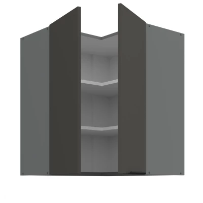 Horní rohová skříňka LUNARA 2 - 60x60 cm, grafit / antracit