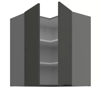 Horní rohová skříňka LUNARA 2 - 60x60 cm, grafit / antracit