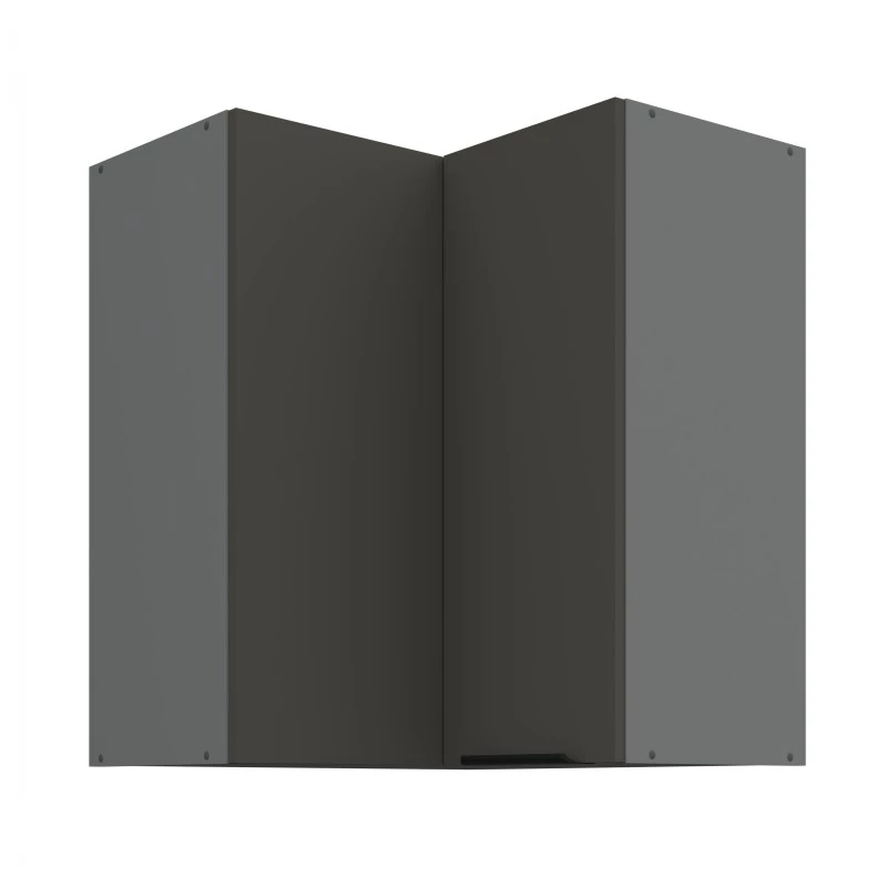 Horní rohová skříňka LUNARA 2 - 60x60 cm, grafit / antracit