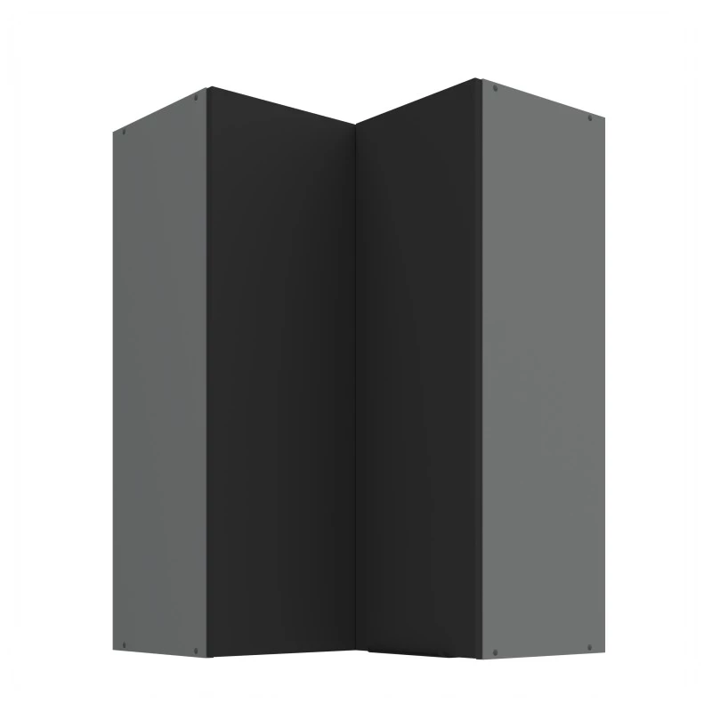 Vysoká rohová skříňka LUNARA 2 - 60x60 cm, černá / antracit