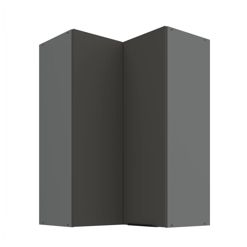 Vysoká rohová skříňka LUNARA 2 - 60x60 cm, grafit / antracit