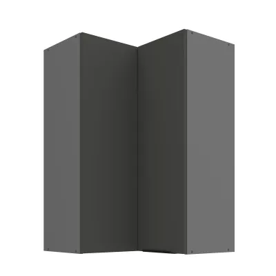 Vysoká rohová skříňka LUNARA 2 - 60x60 cm, grafit / antracit