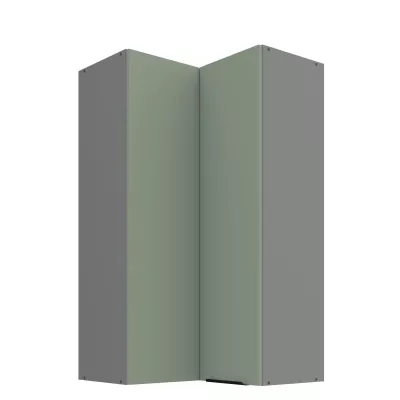 Vysoká horní rohová skříňka LUNARA 2 - 60x60 cm, zelená / antracit