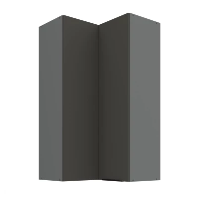 Vysoká horní rohová skříňka LUNARA 2 - 60x60 cm, grafit / antracit