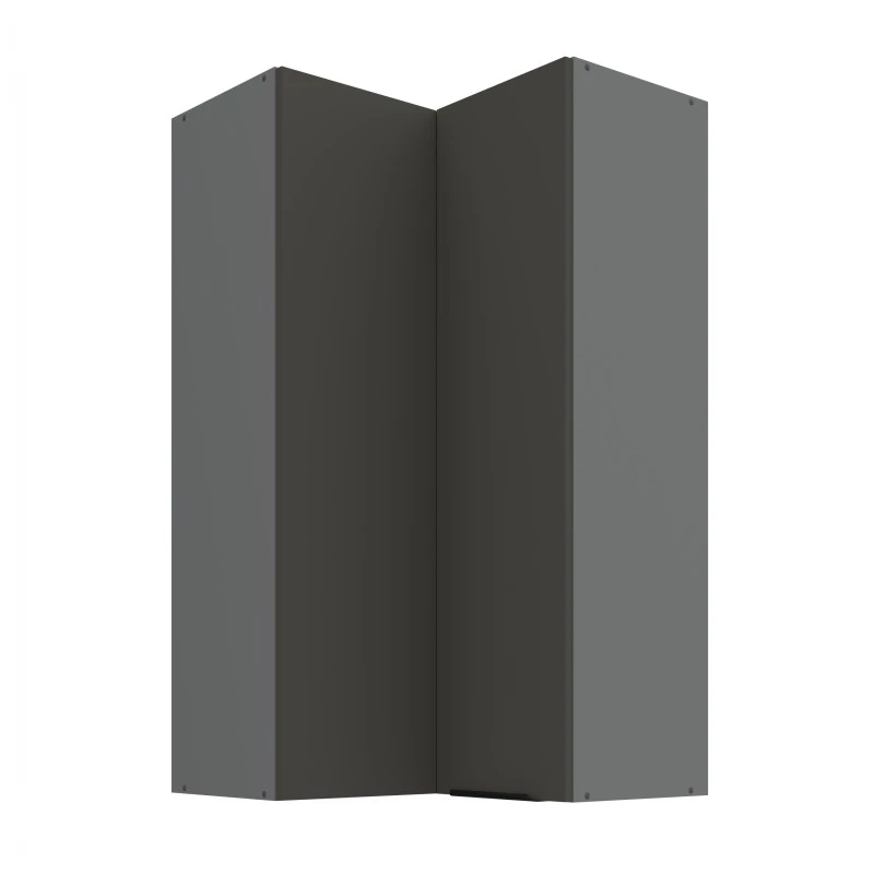 Vysoká horní rohová skříňka LUNARA 2 - 60x60 cm, grafit / antracit
