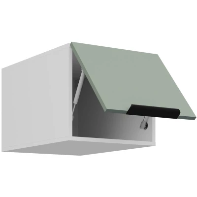 Horní skříňka s výklopnými dvířky LUNARA - šířka 40 cm, zelená / bílá