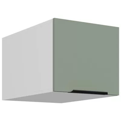 Horní skříňka s výklopnými dvířky LUNARA - šířka 40 cm, zelená / bílá