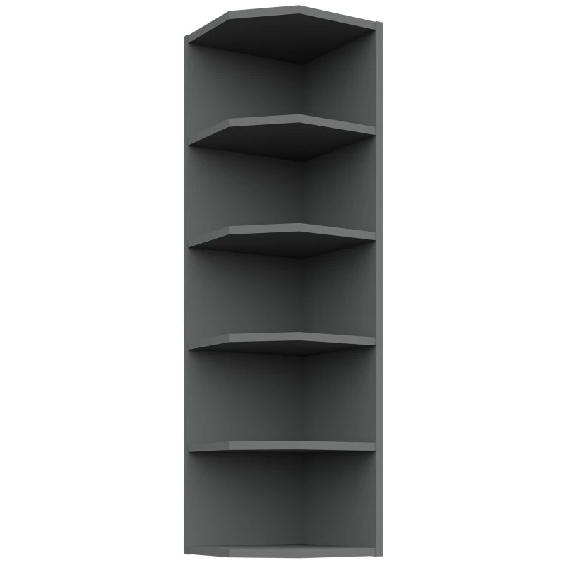 Vysoká horní rohová skříňka LUNARA - šířka 30 cm, antracit