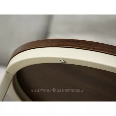 Set konferenčních stolků JACEK - ořech / krémový