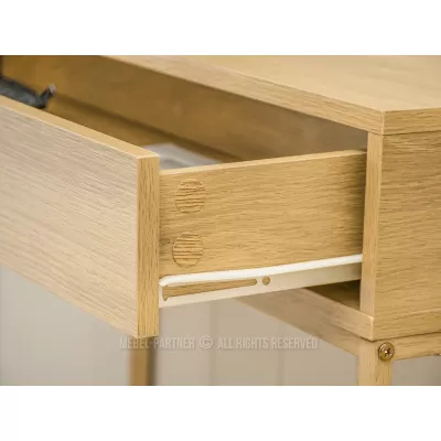 Konzolový stolek NIRAI se šuplíkem - dub
