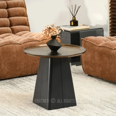 Designový konferenční stolek HAPR - bronzové sklo / černý