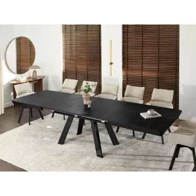 Rozkládací jídelní stůl 180(380)x100 ZENON - černý