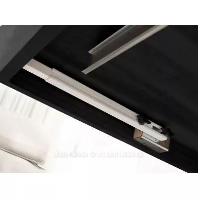 Rozkládací jídelní stůl 180(380)x100 ZENON - černý