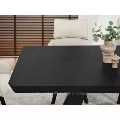 Rozkládací jídelní stůl 180(380)x100 ZENON - černý