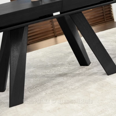 Rozkládací jídelní stůl 180(380)x100 ZENON - černý