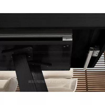 Rozkládací jídelní stůl 180(380)x100 ZENON - černý