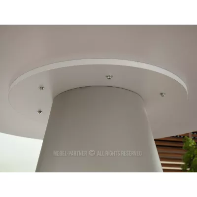 Kulatý jídelní stůl 120 cm DONIS - šedý mramor / šedý