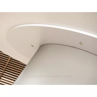 Oválný jídelní stůl 160x90 cm ELIAM - šedý mramor / šedý