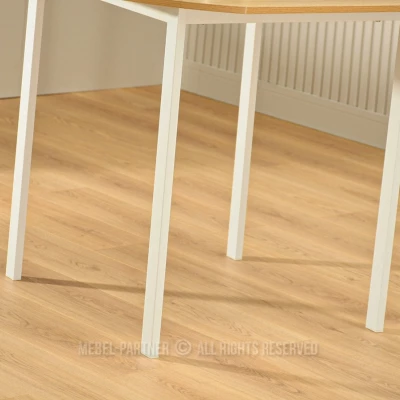 Moderní jídelní stůl HENRIK - světlý dub / bílý