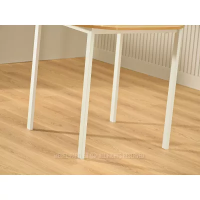 Moderní jídelní stůl HENRIK - světlý dub / bílý