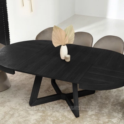 Kulatý rozkládací stůl 130(230)x130 SABRIN - černý