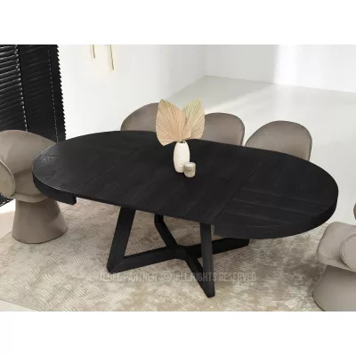 Kulatý rozkládací stůl 130(230)x130 SABRIN - černý