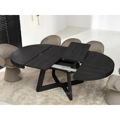Kulatý rozkládací stůl 130(230)x130 SABRIN - černý