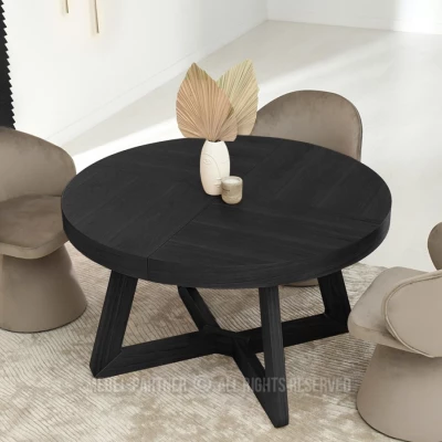 Kulatý rozkládací stůl 130(230)x130 SABRIN - černý
