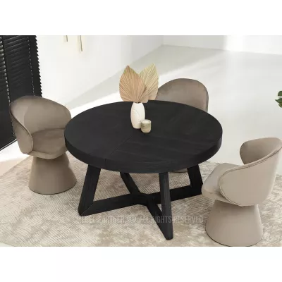 Kulatý rozkládací stůl 130(230)x130 SABRIN - černý
