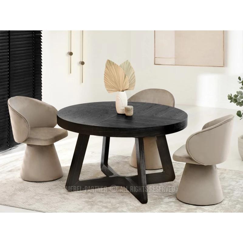 Kulatý rozkládací stůl 130(230)x130 SABRIN - černý