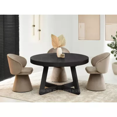 Kulatý rozkládací stůl 130(230)x130 SABRIN - černý
