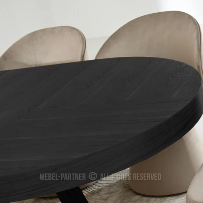 Kulatý rozkládací stůl 130(230)x130 SABRIN - černý