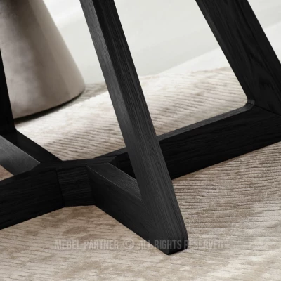 Kulatý rozkládací stůl 130(230)x130 SABRIN - černý