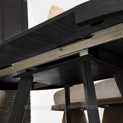 Kulatý rozkládací stůl 130(230)x130 SABRIN - černý
