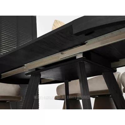 Kulatý rozkládací stůl 130(230)x130 SABRIN - černý