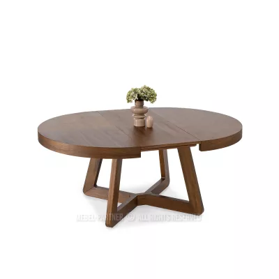 Kulatý rozkládací stůl 130(230)x130 SABRIN - ořech