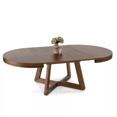 Kulatý rozkládací stůl 130(230)x130 SABRIN - ořech
