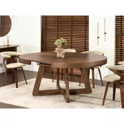 Kulatý rozkládací stůl 130(230)x130 SABRIN - ořech