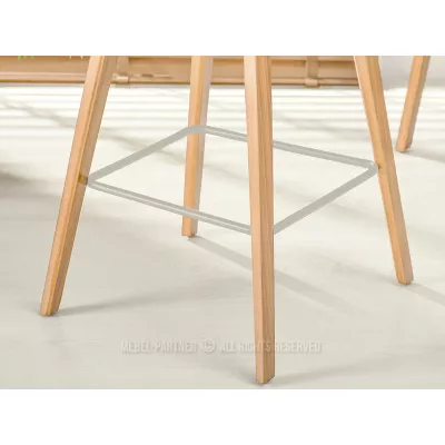Designová barová židle HODA - dub / béžová