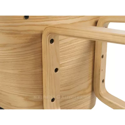Designová barová židle HODA - dub / béžová
